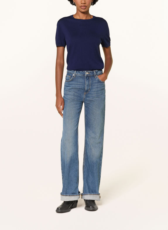 HUGO Gebreid shirt SESSINAK BLAUW