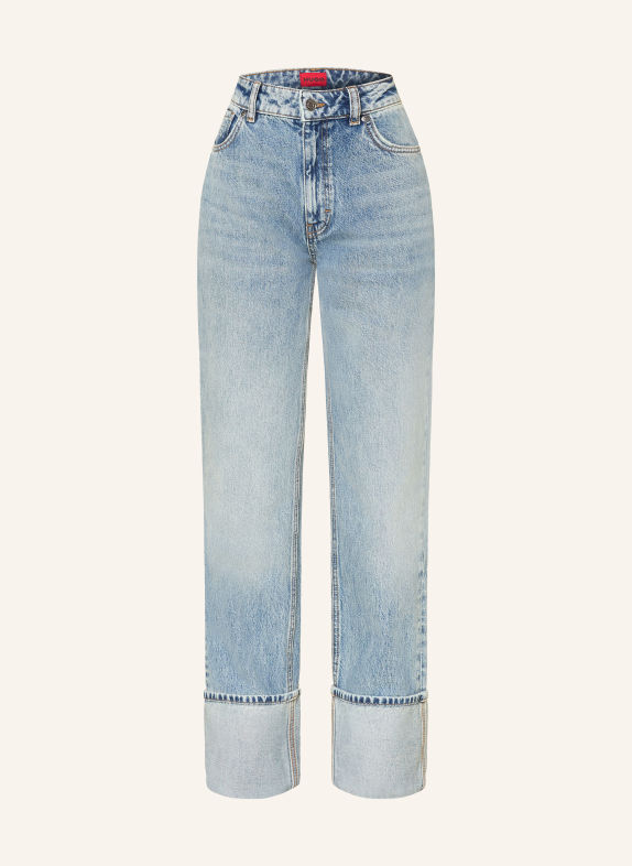 HUGO Straight jeans GILISSI 445 TURQUOISE/AQUA