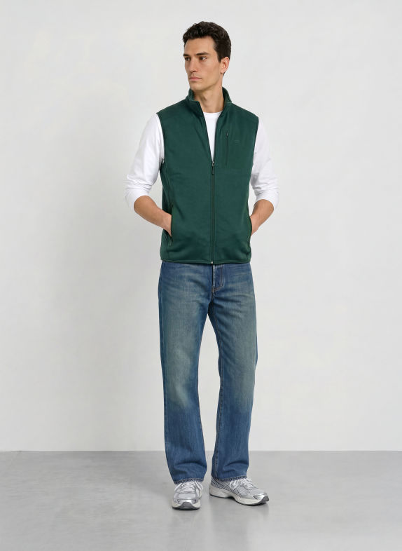 ARC'TERYX Gebreid Fleece bodywarmer COVERT DONKERGROEN