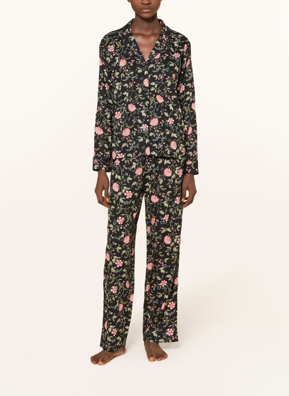 LAUREN RALPH LAUREN Pyjama ZWART / ROZE / GROEN