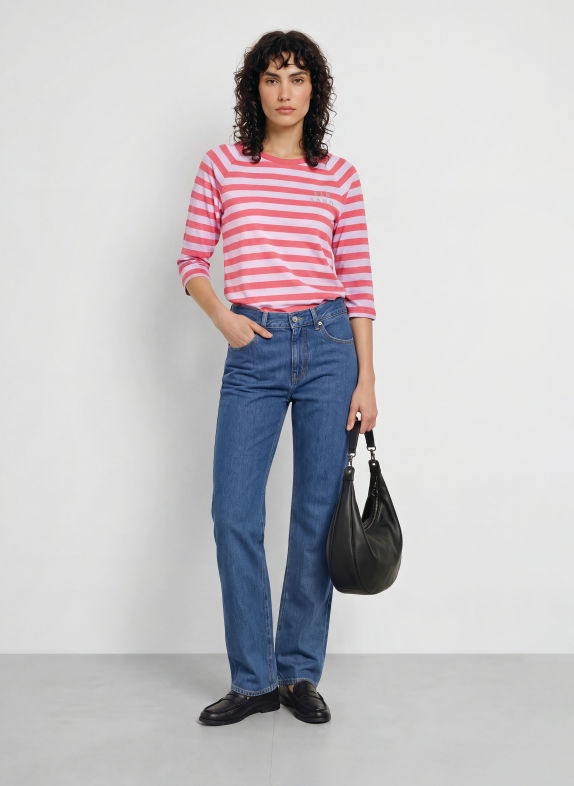ELBSAND Shirt CELIN with 3/4 sleeves PINK / LIGHT PURPLE