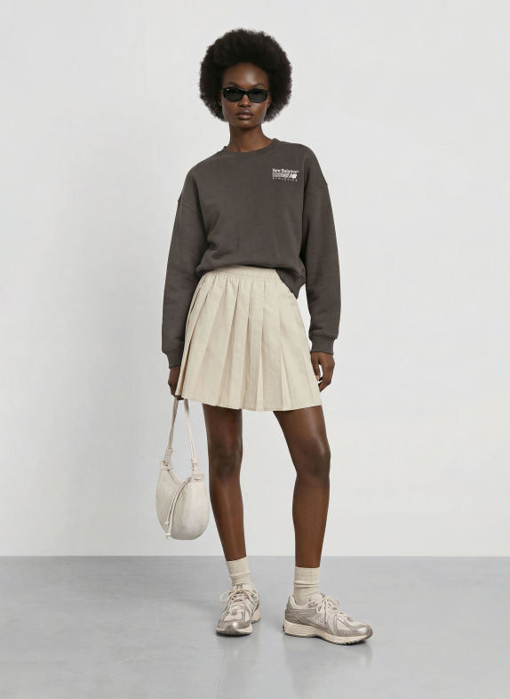 new balance Sweatshirt TRACKSIDE DONKERGRIJS