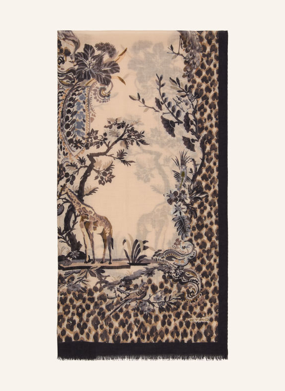 ETRO Kashmir-tørklæde BEIGE / BRUN / SORT