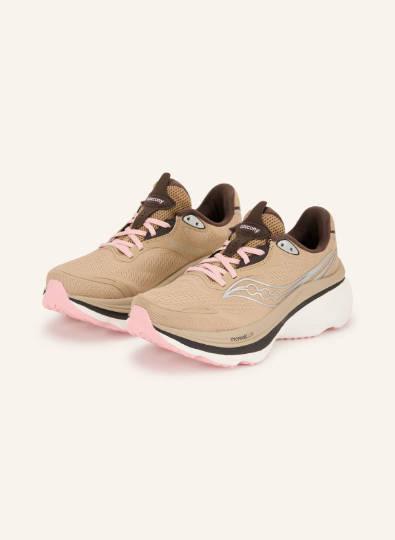 saucony Hardloopschoenen HURRICANE 26 TAUPE / ZILVER / MARRON FONCÉ