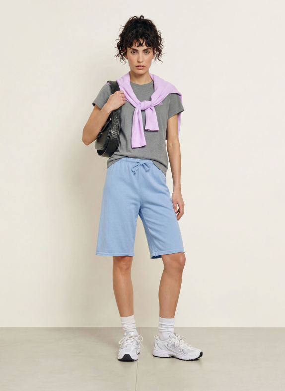 American Vintage AFOMA-Sweatshorts LICHTBLAUW