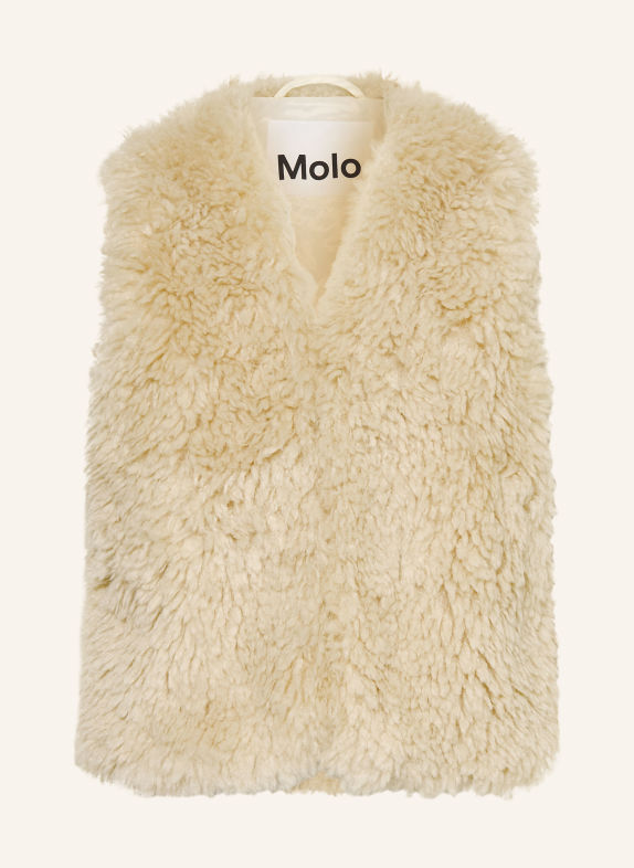 molo Faux Fur Vest BEIGE