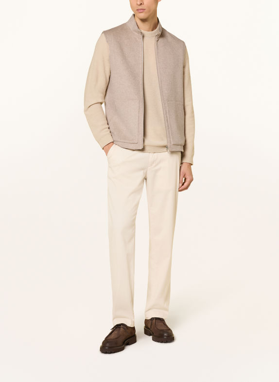 MILESTONE Veste sans manches MSDON MARRON CLAIR
