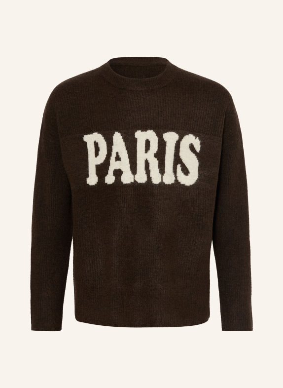 ONLY Sweater DARK BROWN / ECRU