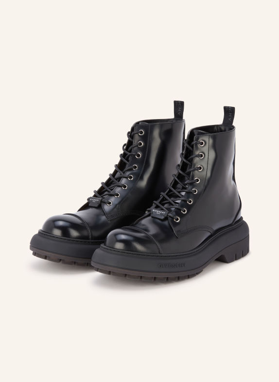 GIVENCHY Botki sznurowane CZARNY