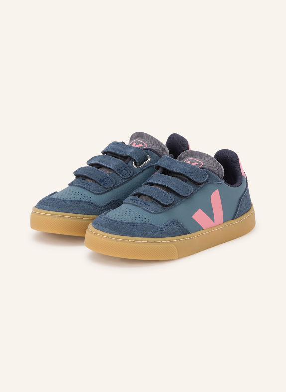 VEJA SMALL V-90 Sneakers DARK BLUE / PINK