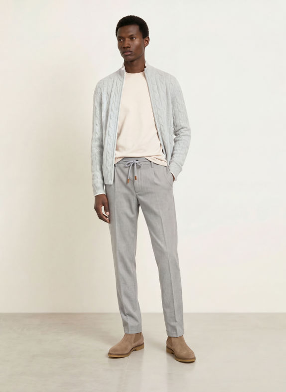 eleventy Pantaloni MILANO Extra Slim Fit GRI DESCHIS