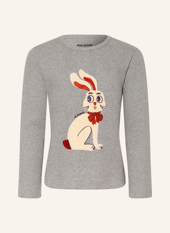mini rodini Longsleeve GRIJS / ECRU / ROOD
