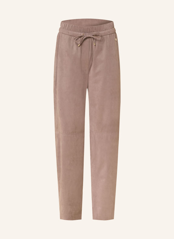 MARC CAIN 7/8-Hose RANCHI in Lederoptik 666 new dark mauve