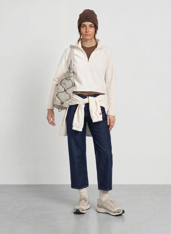 THE NORTH FACE NOVELTY Fleece half-zip sweater CREAM