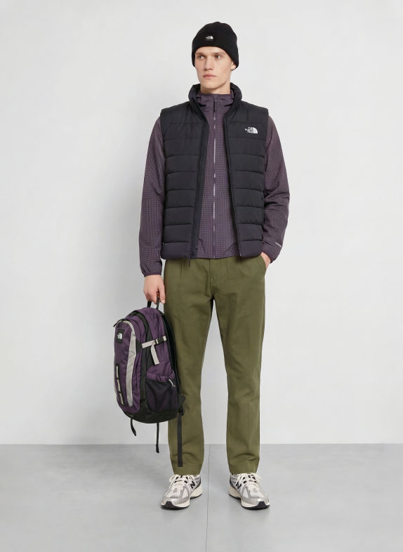 THE NORTH FACE Vestă matlasată ACONCAGUA NEGRU