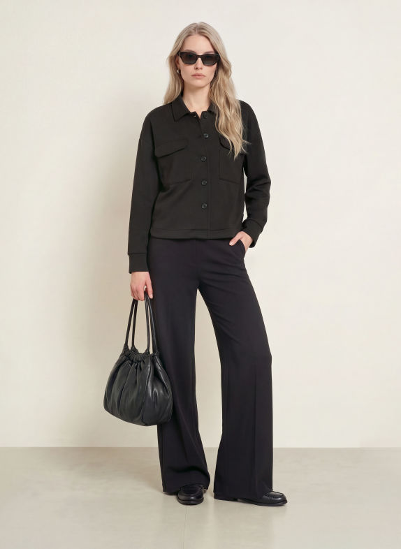 Marc O'Polo Overjacket aus Jersey SCHWARZ