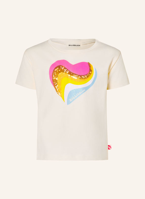 Billieblush T-shirt met pailletten CRÈME / GOUD / NEONROZE