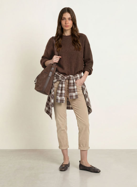 Dondup 7/8-chino KOONS i corduroy BEIGE