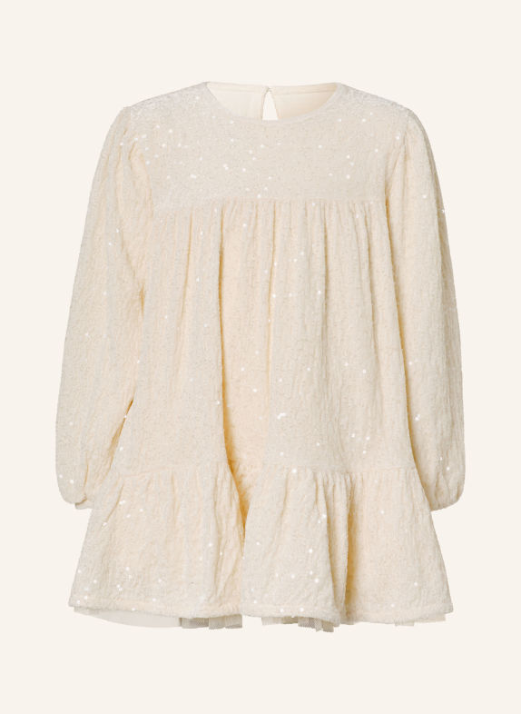 Billieblush Fluwelen jurk met pailletten CRÈME