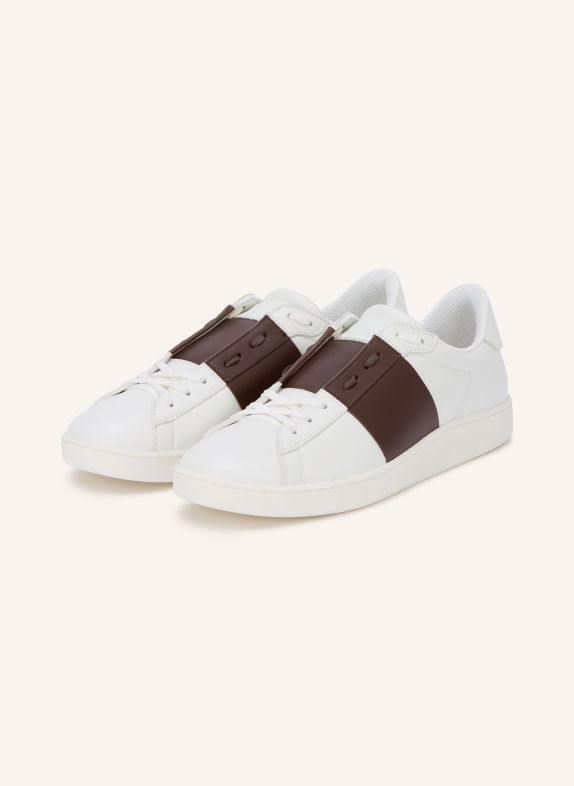 VALENTINO GARAVANI Sneaker OPEN ROYCO MARRON FONCÉ / WIT