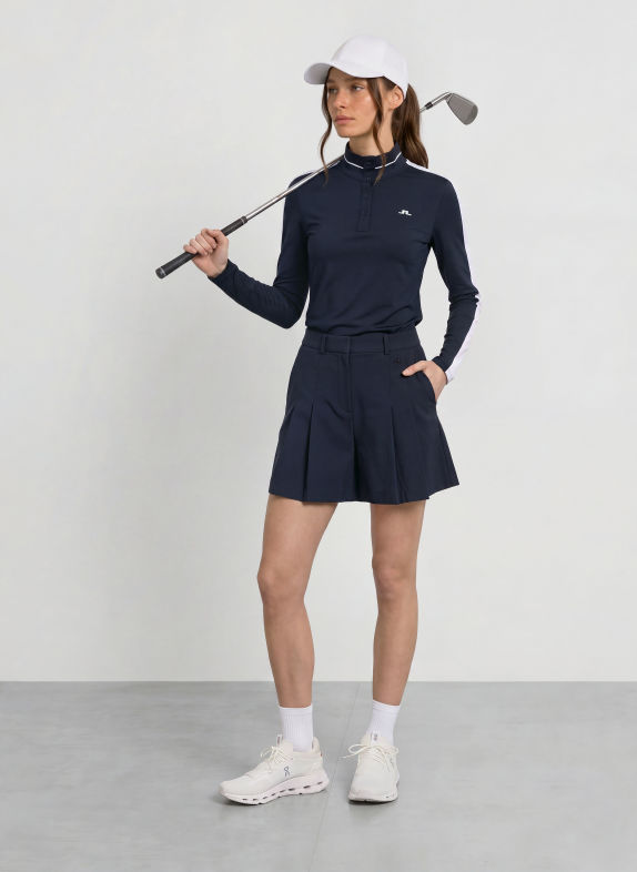 J.LINDEBERG Functional polo shirt DARK BLUE / WHITE