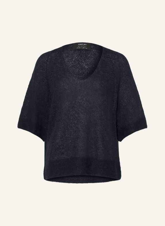 MARC CAIN Strickshirt mit Alpaka und Mohair 394 navy