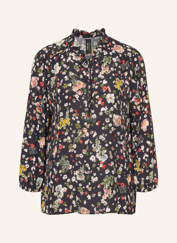 MARC CAIN Blusenshirt mit 3/4-Arm und Rüschen 394 navy