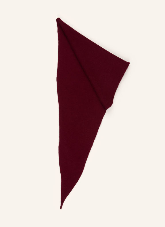 LISA YANG FLORIANNE triangular scarf made of cashmere DARK RED