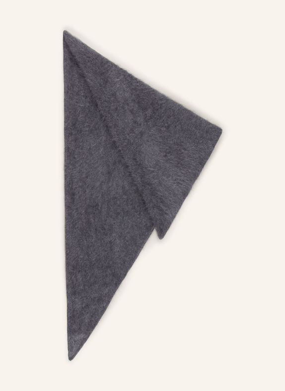 LISA YANG Cashmere triangular scarf DARK GRAY