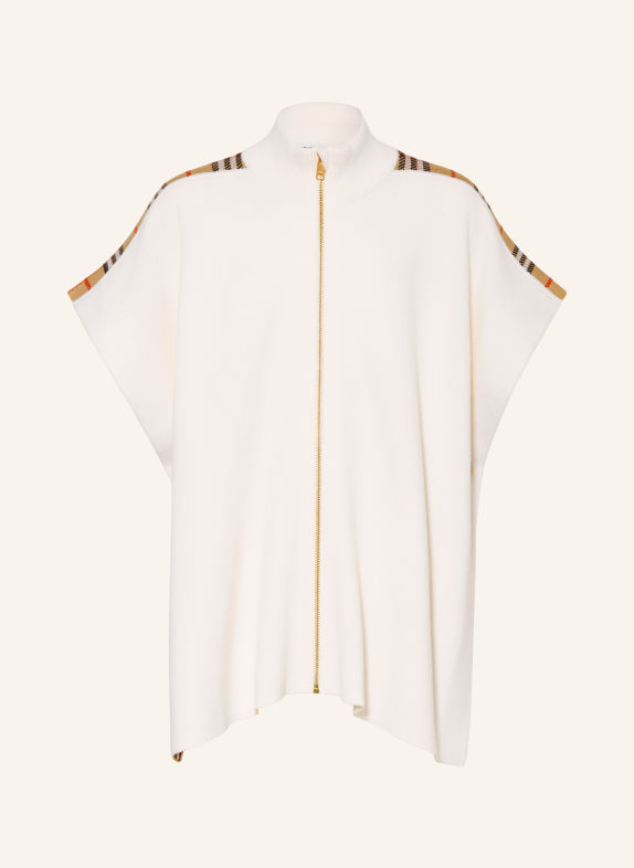 BURBERRY Cape IZZA WEISS / BEIGE / ROT