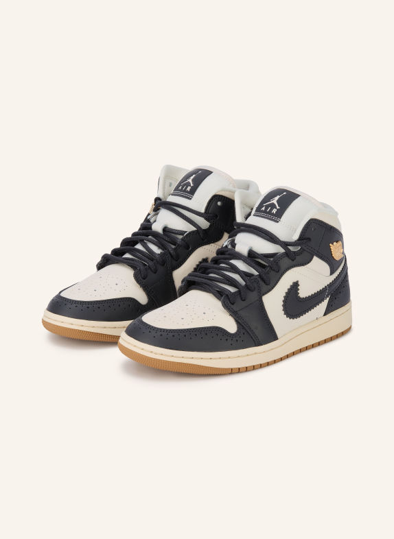 JORDAN Sneaker AIR JORDAN 1 MID SE ECRU / GOLD / SCHWARZ