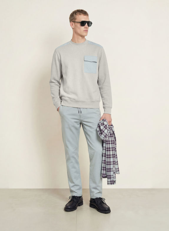 BOSS Sweatshirt URBAN BLAUGRAU