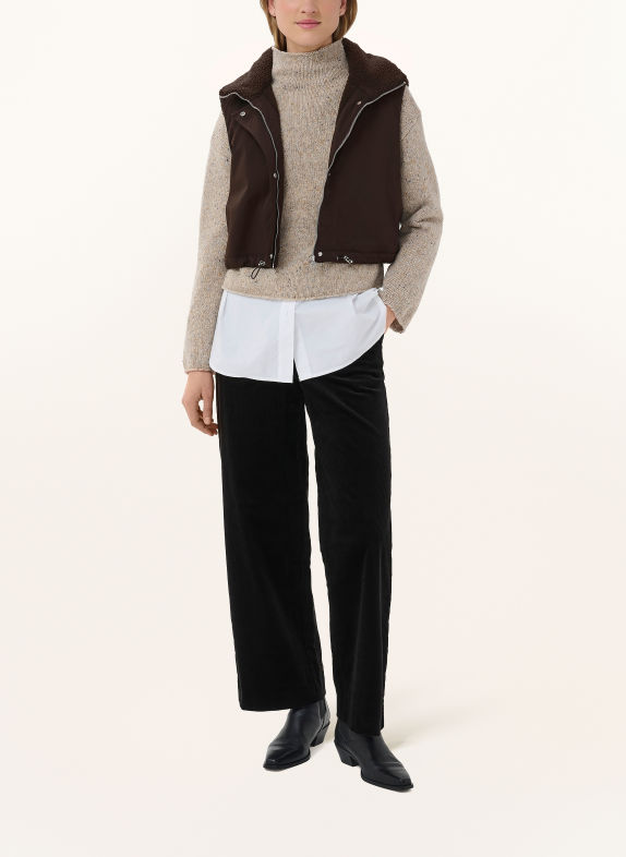 Part Two CATHLINPW Vest DARK BROWN