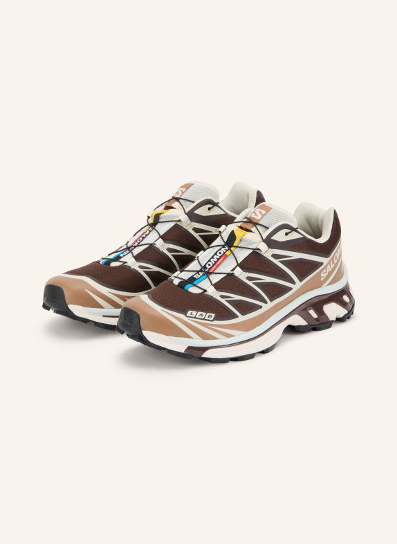 SALOMON Sneakers XT-6 MARRON FONCÉ / MARRON CLAIR / CRÈME