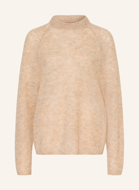 BOSS FEWENA Sweater with Alpaca BEIGE