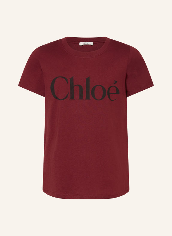 Chloé T-shirt DONKERROOD / ZWART
