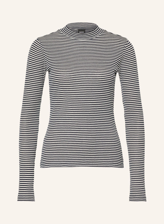 BOSS EMARIKA Long-sleeve shirt DARK BLUE / WHITE