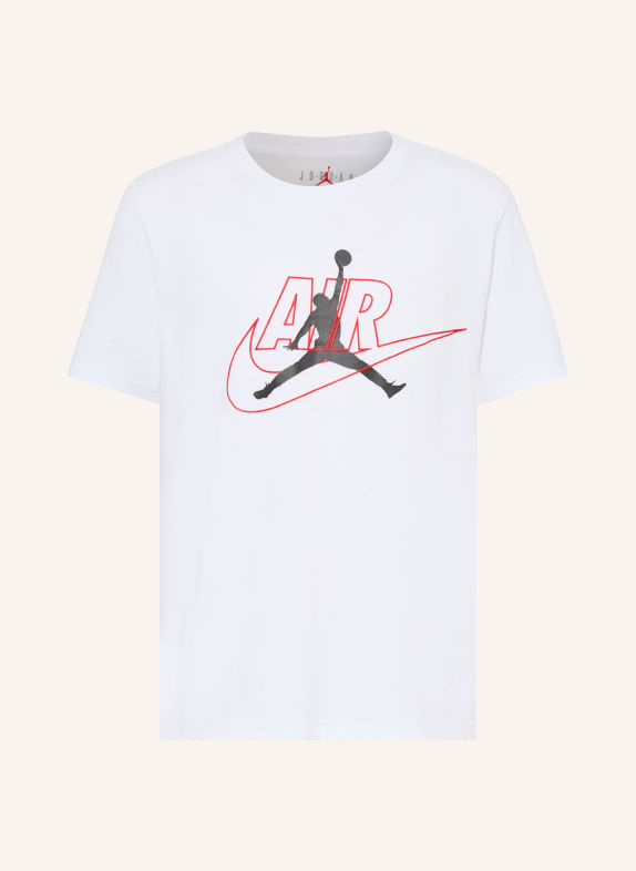 JORDAN T-shirt AIR SWOOSH HVID / RØD / SORT