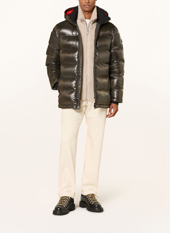 WELLENSTEYN BLACKBIRD Quilted Jacket with Detachable Hood DARK GREEN