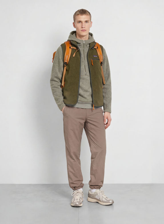 patagonia RETRO PILE Fleece Vest OLIVE