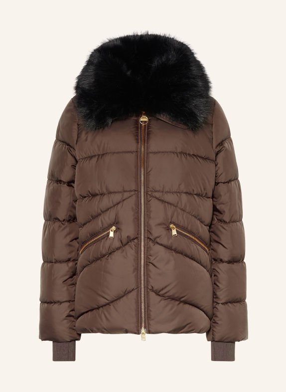 BARBOUR INTERNATIONAL Steppjacke CYRUS mit Kunstfell BRAUN