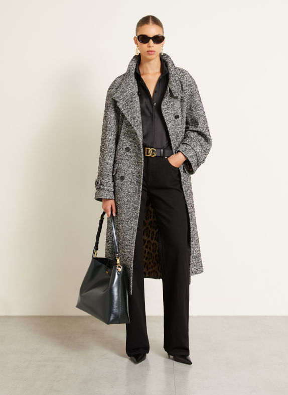 DOLCE & GABBANA Torba na ramię VITTORIA LARGE CZARNY / ZŁOTY
