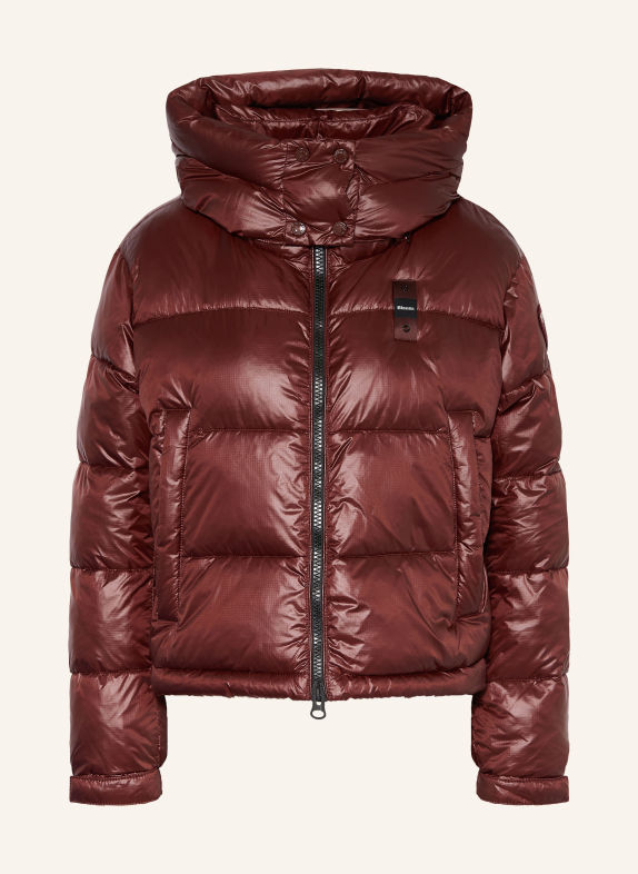 Blauer Steppjacke GLORIA mit abnehmbarer Kapuze DUNKELROT