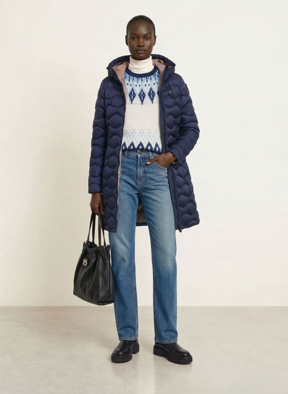 Blauer LYNE Down Jacket with Rhinestones DARK BLUE