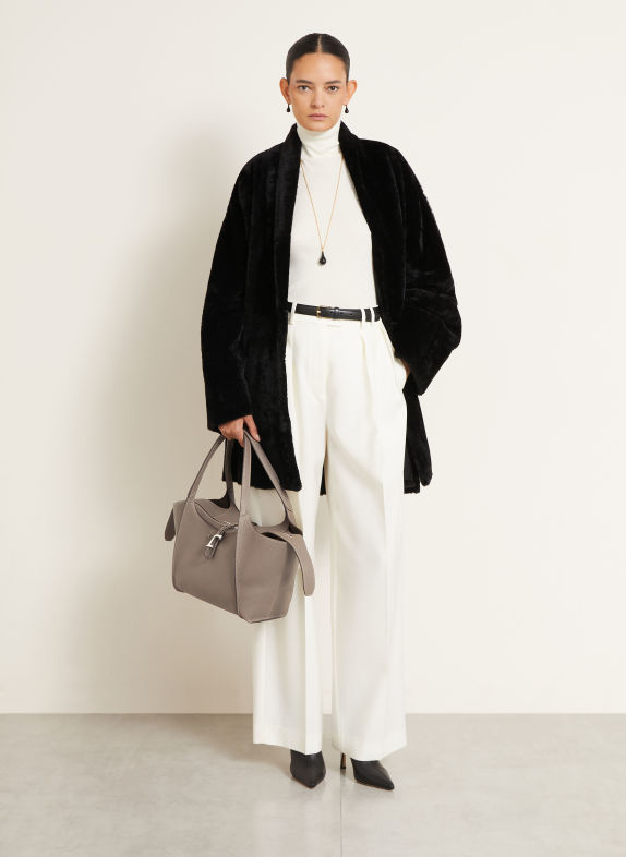 TOD'S Shoppers T TIMELESS SMALL TAUPE