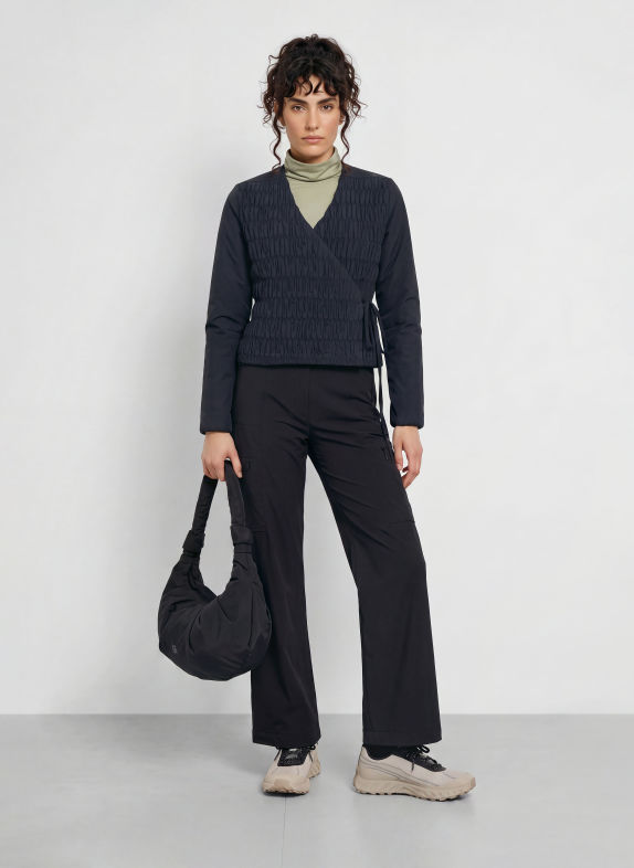 JEANNE BARET SKYE Wrap Jacket BLACK
