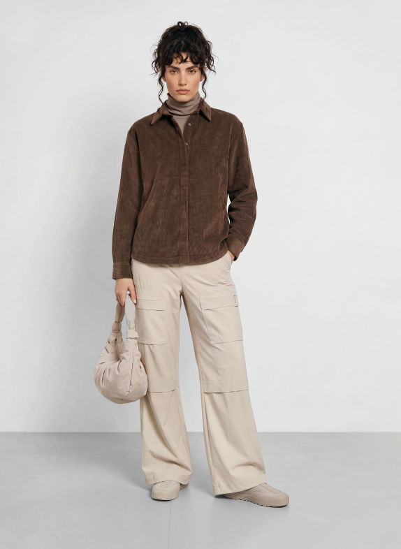 JEANNE BARET Overshirt FAROE aus Cord DUNKELBRAUN