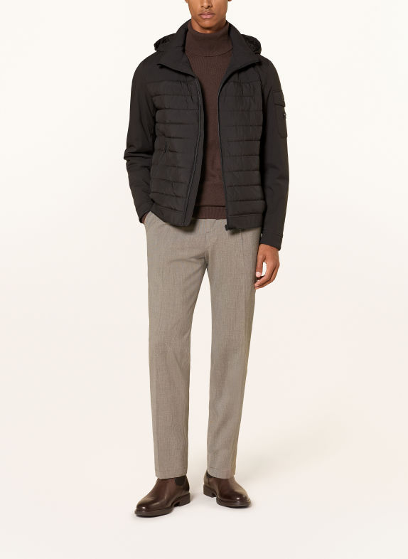 bugatti Blouson mit abnehmbarer Kapuze SCHWARZ