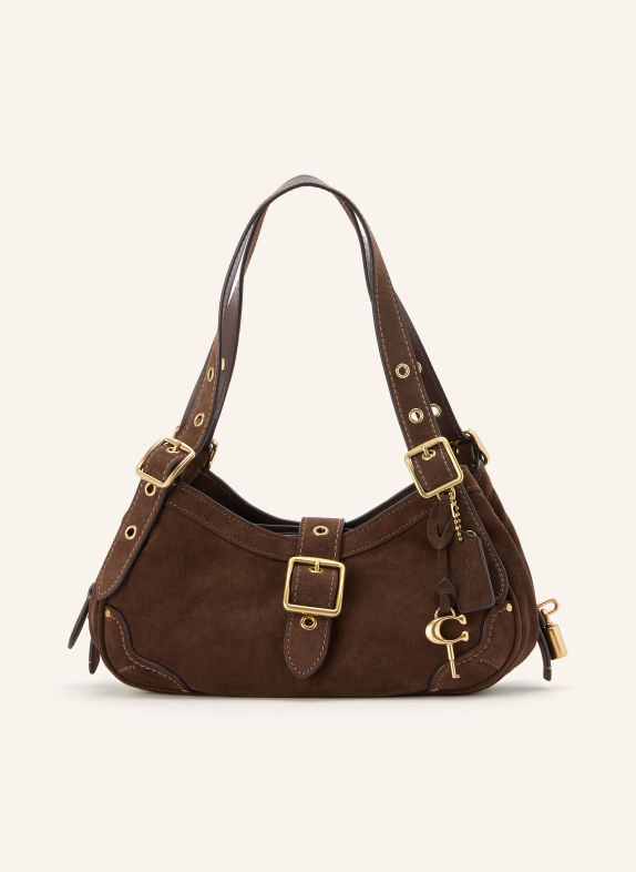 COACH Schoudertas DRIFTER 31 MARRON FONCÉ / GOUD
