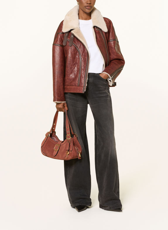 COACH Schultertasche DRIFTER 31 BRAUN / GOLD